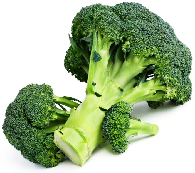 Zwei schöne Stücke Broccoli