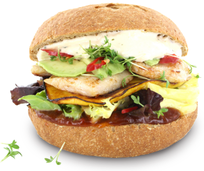 Ein Chickenburger