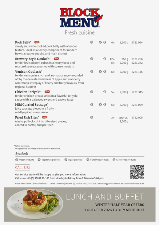 Lunch and buffet